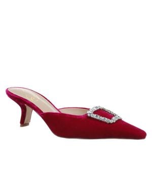 Sam Edelman Britt Jewel Mules - Red