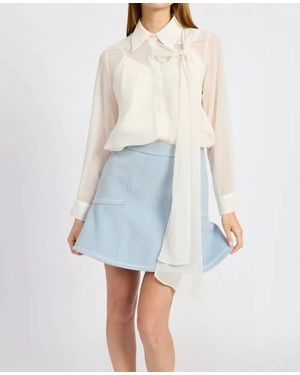 En Saison Ayden Mini Skirt - Blue