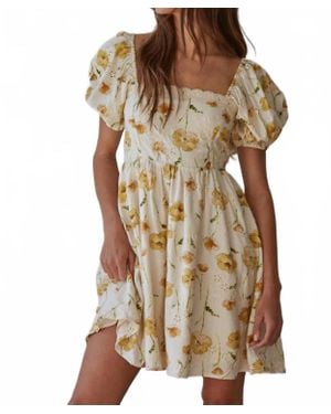 By Together Lush Garden Mini Dress - Brown