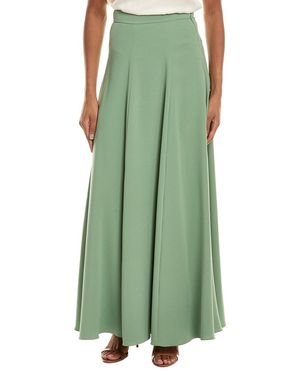 Oscar de la Renta Georgette Silk-Blend Skirt - Green