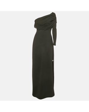 Chats by C.Dam Chats By C. Dam Jersey One Shoulder Cut-Out Maxi Dress - Green