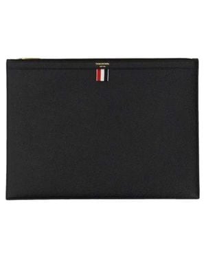 Thom Browne Pebble Grain Large Document Holder - Black