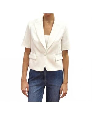 Drew Jimena Short Sleeve Blazer - White