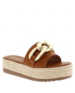 Exe' Hydra 697 Wedge Sandal - Brown