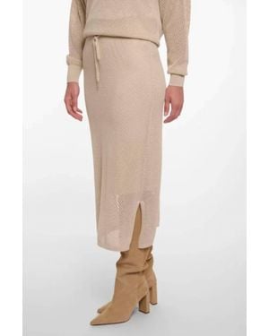 Rino & Pelle Open Knit Midi Skirt - Natural