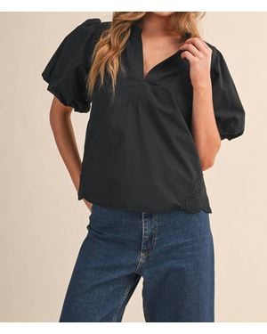 ..,merci Muse Puff Sleeve Blouse - Black