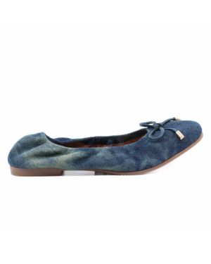 All Black Ballet Flats - Blue