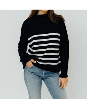 Frank & Eileen Monterey Stripe Sweater - Black