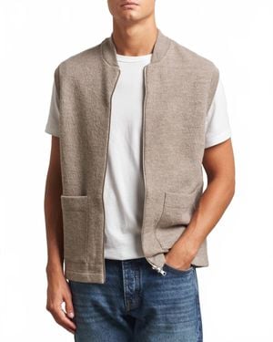 NN07 Boiled Wool Vest - Gray