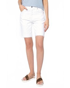 FRAME Le Slouch Bermuda Shorts - White