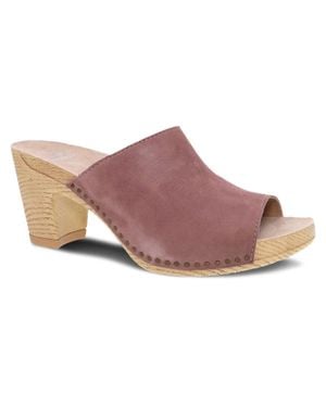 Dansko Tandi Summer Slip On Heeled Mule - Pink