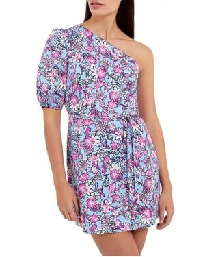 French Connection Fotini One Shoulder Mini Dress - Blue