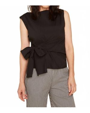 Renuar Sleeveless Tie Top - Black