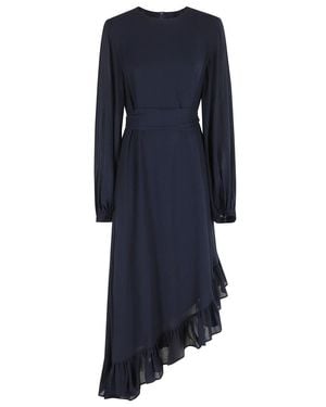 Essentiel Antwerp Iflower Pussy Bow Tie Dress - Blue