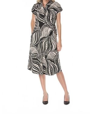 Joseph Ribkoff Abstract Midi Shirt Dress - Multicolor