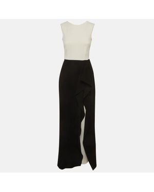 Carolina Herrera Crepe Ruffled Evening Dress - Black