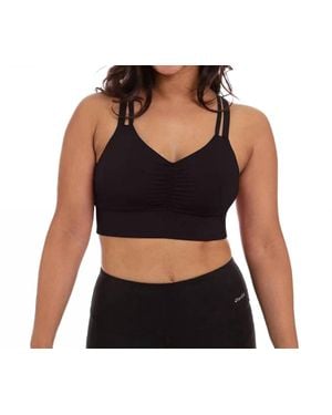 Handful Double Down Bra - Black