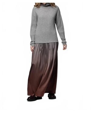 Max & Moi The Reve Long Dress - Brown