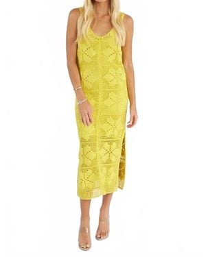 Cleobella Joy Crochet Ankle Dress - Yellow