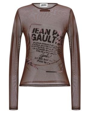 Jean Paul Gaultier 'The Burgundy Embroidered' Top - Brown