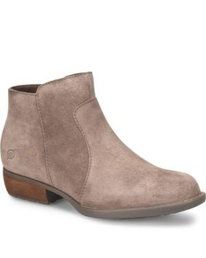 Børn Born Rani Br0062617 Boots Taupe Suede Waterproof Ankle Bootie Hawk143 - Brown