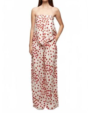 SWF Pleated Wide Leg Pants - White