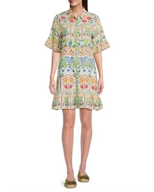 Johnny Was Crushed Velvet Shirt Dress | Lyst