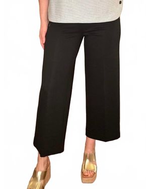 Slimsation By Multiples No Waist Wide Leg Crop Pant - Black