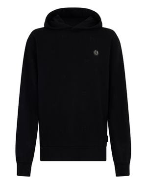 Philipp Plein Embroidered Hoodie Sweatshirt Monogram Monogram - Black