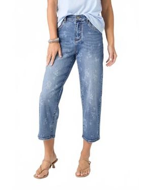 Coco + Carmen Everstretch Straight Leg Capri Jeans - Blue