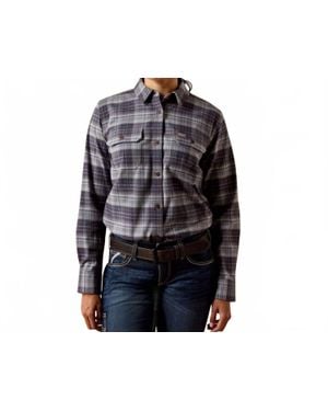 Ariat Rebar Durastretch Flannel Tunic Shirt - Black