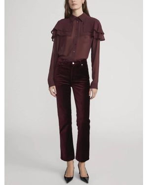 FRAME Le Sleek Straight Pants - Purple