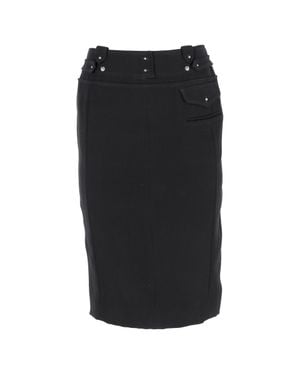 Altuzarra Waistband Detail Midi Pencil Skirt - Black