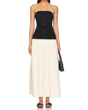 Line & Dot Tanner Combo Dress - Natural