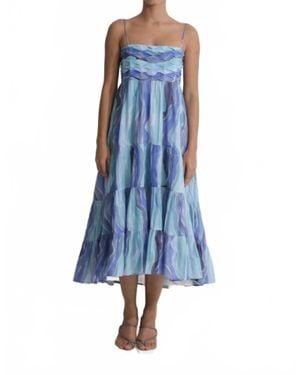 Kleid Jolie Midi Up Dress - Blue