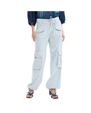 Desigual Cotton Casual Pants - Blue