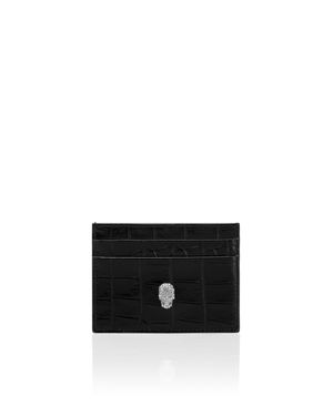 Philipp Plein Cardholder Cocco Skull - Black