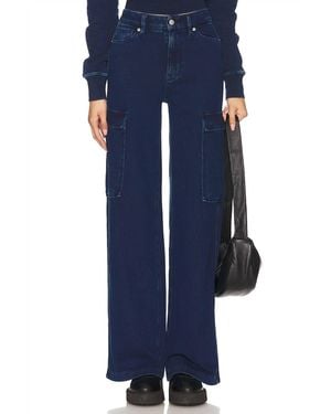 GOOD AMERICAN Jeanius Good Skate Cargo Pants - Blue