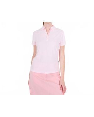 Abacus Sportswear Bovey Drycool Short Sleeve Polo - Pink