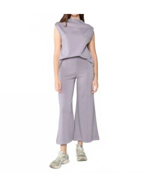 Ripley Rader Scuba Cropped Wide Leg Pants - Purple