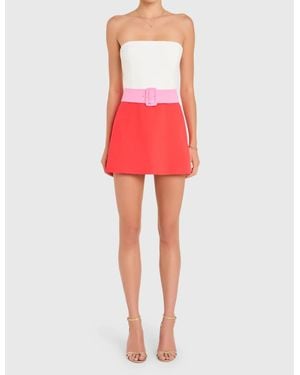 Amanda Uprichard Fae Romper - Red