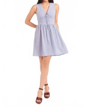 Sadie & Sage Garden Sun Tie Mini Dress - Blue