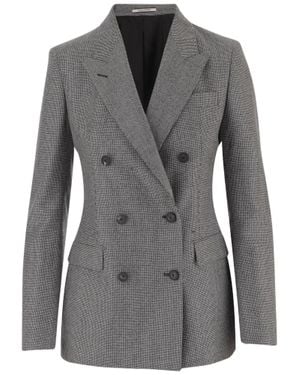 Tagliatore Wool Double-Breasted Blazer - Gray