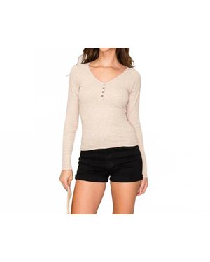 Popular 21 Picot-Stitch V-Neck Top - Black
