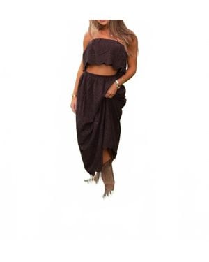 Sadie & Sage Double Vision Eyelet Skirt - Black