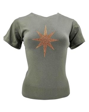 Madison Maison X On/Off Essentials Plain Star T-Shirt - Green