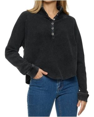 Flag & Anthem Frannie Adriana Snap Front Tee - Black