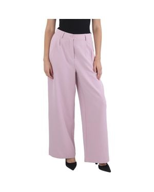 WITHBLACK Ruby Pleated Polyester Wide Leg Pants - Purple