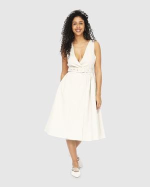 Belle & Bloom Miss Independence Midi Dress - White