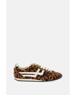 PRO Leopard Racer 77 Calf-Hair Leather Sneakers - Brown